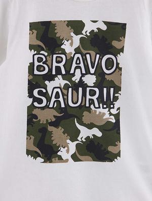 round neck graphic print t-shirt - 15950413 - Standard Image - 3