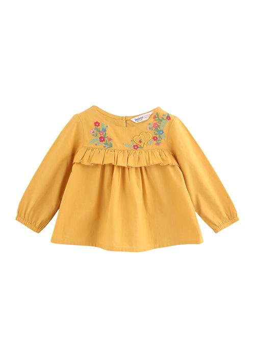 frill trim embroidered top - 15950508 - Standard Image - 1