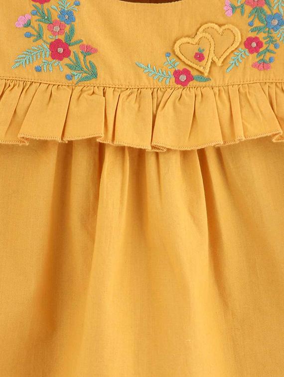 frill trim embroidered top - 15950508 - Zoom Image - 3