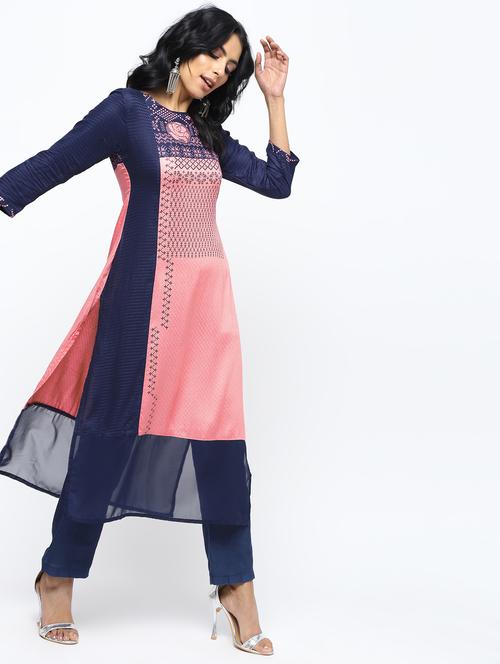 printed straight kurta - 15950707 - Standard Image - 1