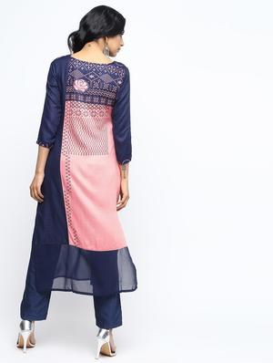 printed straight kurta - 15950707 - Standard Image - 3