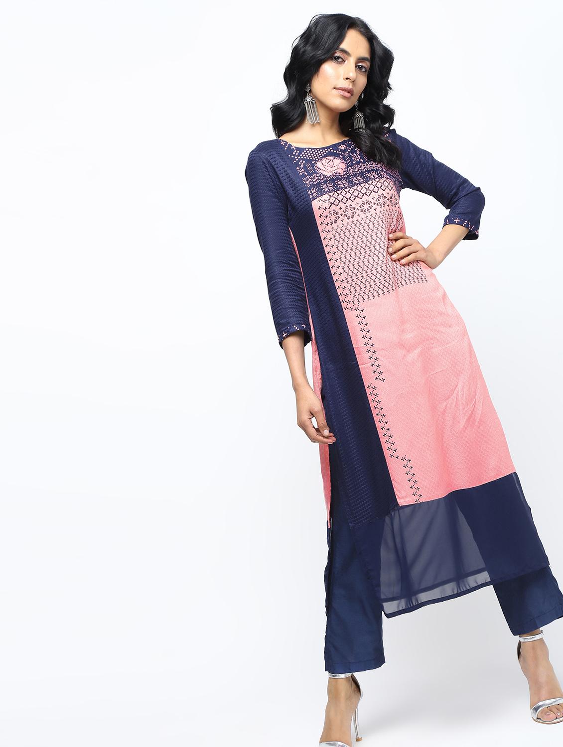 printed straight kurta - 15950707 - Zoom Image - 2