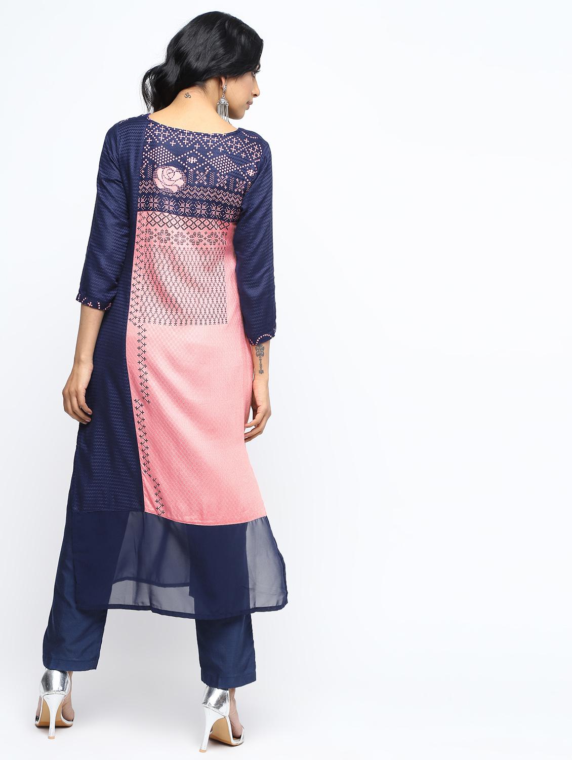 printed straight kurta - 15950707 - Zoom Image - 3
