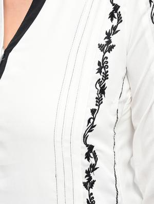 embroidered a-line kurta - 15950748 - Standard Image - 6
