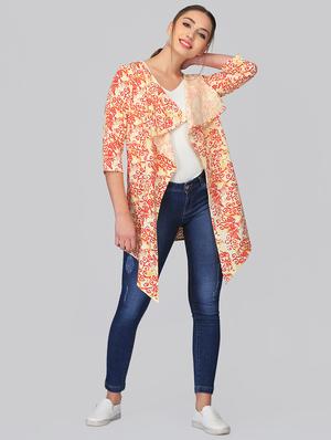 block print asymmetric shrug - 15950836 - Standard Image - 4