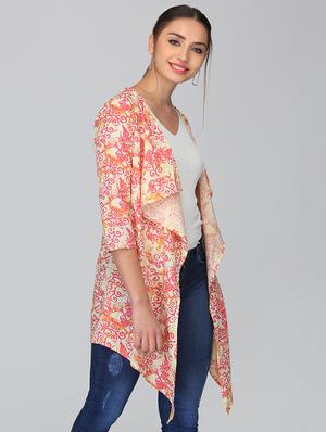 block print asymmetric shrug - 15950838 - Standard Image - 2