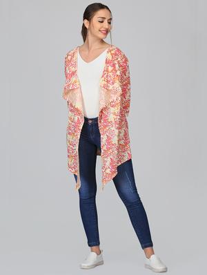 block print asymmetric shrug - 15950838 - Standard Image - 5