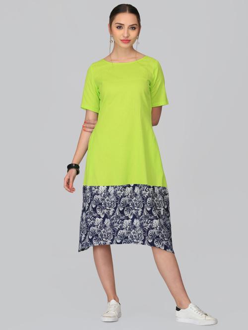 pocket detail floral hem a-line dress - 15950840 - Standard Image - 1