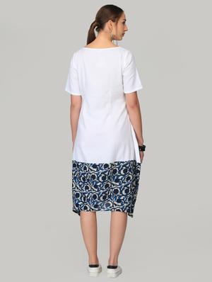 pocket detail floral hem a-line dress - 15950841 - Standard Image - 2