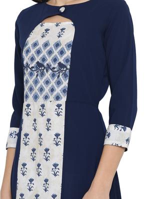 printed a-line key hole kurta - 15950920 - Standard Image - 4