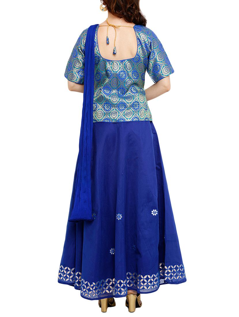 embroidered flared lehenga - 15951456 - Zoom Image - 3