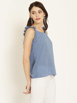frilled cami neck top - 15951825 - Standard Image - 2
