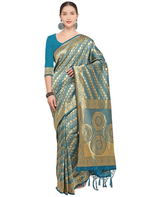 self design kanjivaram saree with blouse - 15951844 - Standard Image - 1