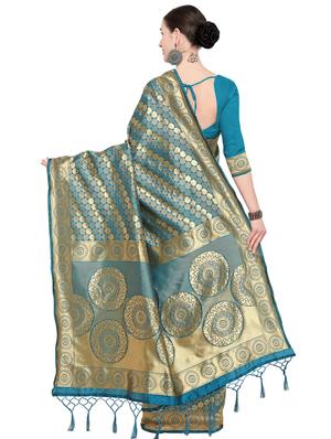 self design kanjivaram saree with blouse - 15951844 - Standard Image - 2