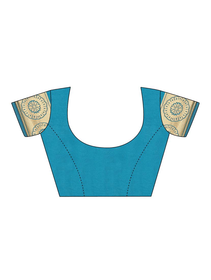 self design kanjivaram saree with blouse - 15951844 - Zoom Image - 3
