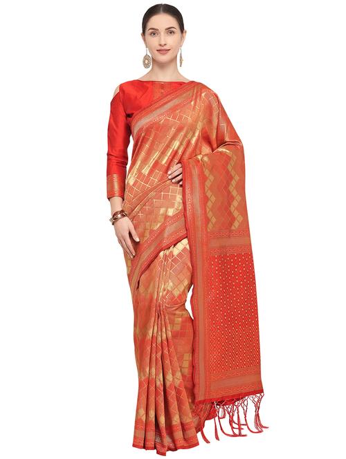 self design kanjivaram saree with blouse - 15951845 - Standard Image - 1