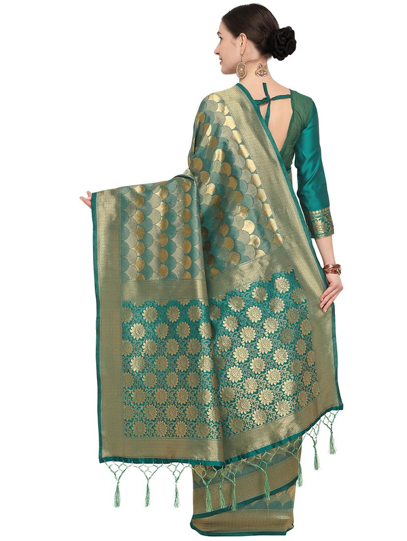 self design kanjivaram saree with blouse - 15951846 - Zoom Image - 2