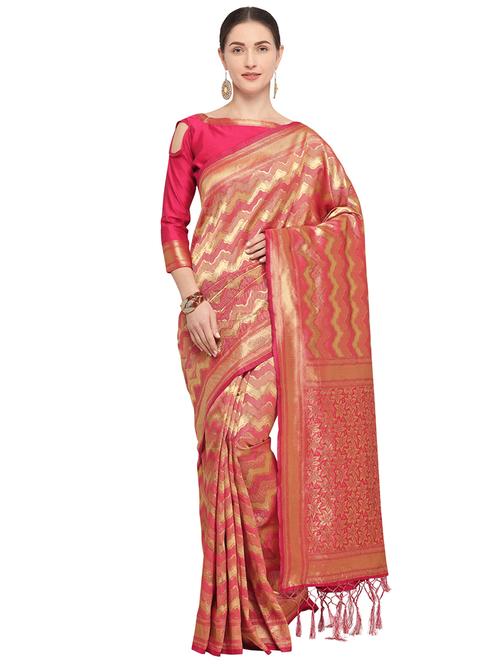 self design kanjivaram saree with blouse - 15951848 - Very Small Image - 1