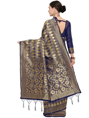 self design kanjivaram saree with blouse - 15951849 - Standard Image - 2