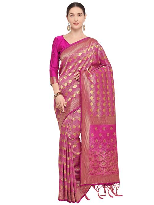 self design kanjivaram saree with blouse - 15951852 - Standard Image - 1