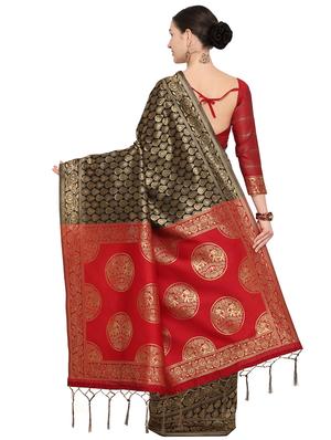 self design kanjivaram saree with blouse - 15951853 - Standard Image - 2