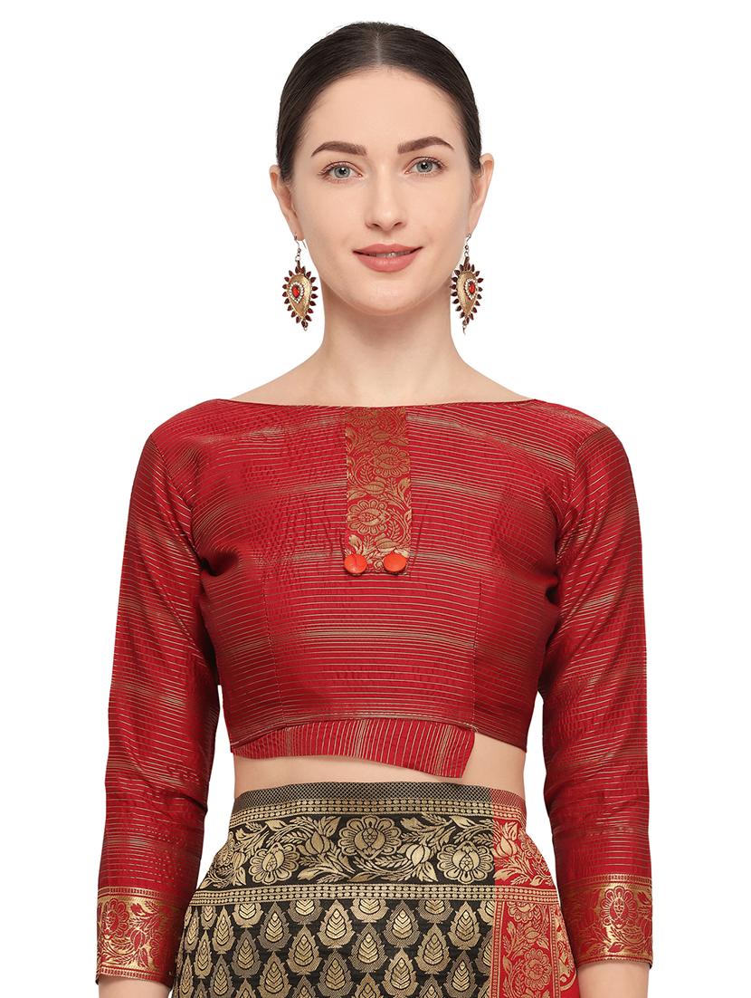 self design kanjivaram saree with blouse - 15951853 - Zoom Image - 3