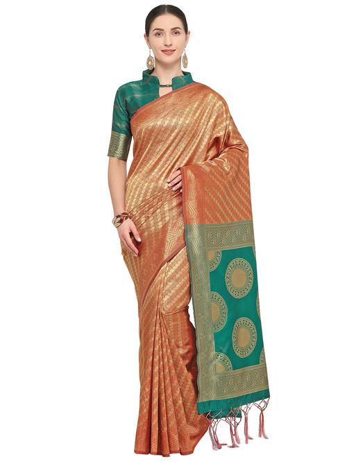 self design kanjivaram saree with blouse - 15951855 - Standard Image - 1