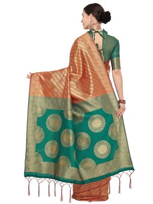 self design kanjivaram saree with blouse - 15951855 - Standard Image - 2
