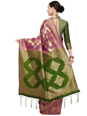 self design kanjivaram saree with blouse - 15951856 - Standard Image - 2