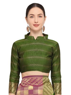 self design kanjivaram saree with blouse - 15951856 - Standard Image - 3