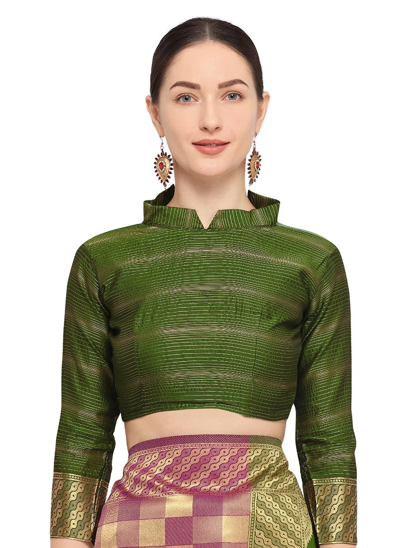 self design kanjivaram saree with blouse - 15951856 - Zoom Image - 3