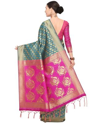 self design kanjivaram saree with blouse - 15951860 - Standard Image - 2