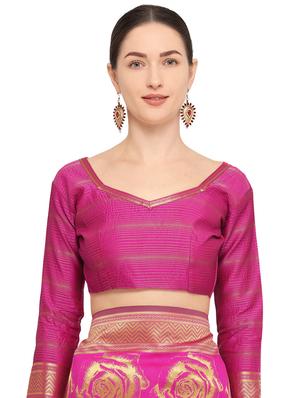 self design kanjivaram saree with blouse - 15951860 - Standard Image - 3