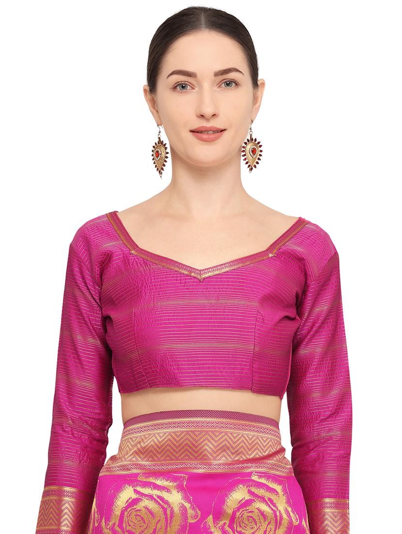 self design kanjivaram saree with blouse - 15951860 - Zoom Image - 3