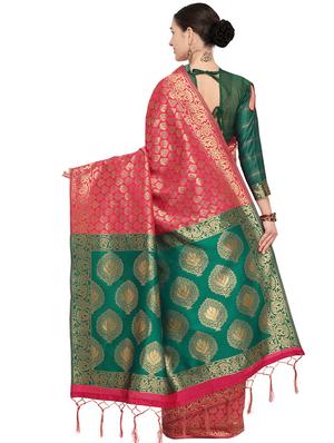 self design kanjivaram saree with blouse - 15951861 - Standard Image - 2