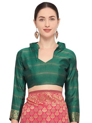 self design kanjivaram saree with blouse - 15951861 - Standard Image - 3