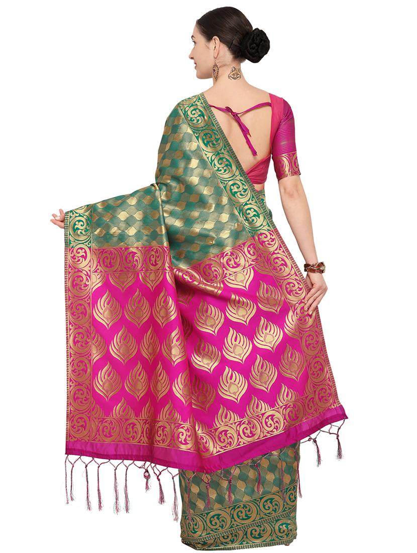 self design kanjivaram saree with blouse - 15951862 - Zoom Image - 2