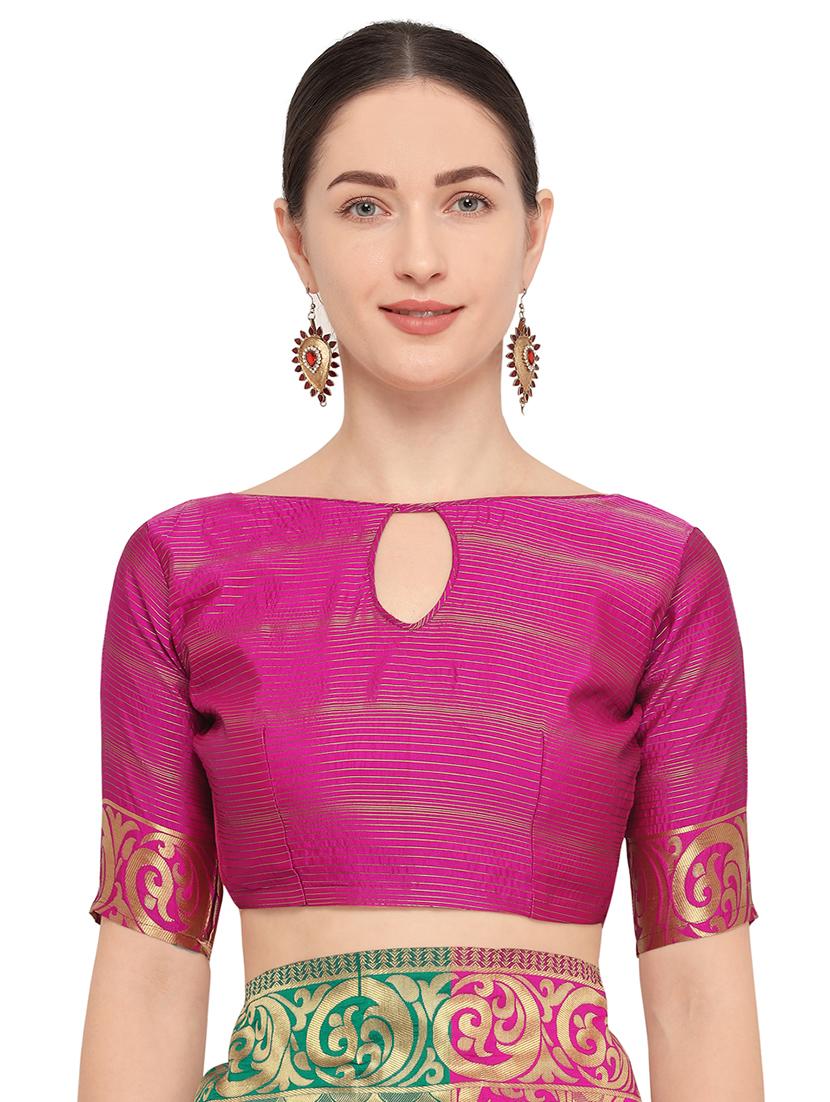 self design kanjivaram saree with blouse - 15951862 - Zoom Image - 3