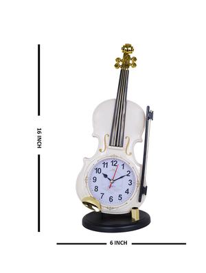 golden peacock funky lock decorative guitar plastic desk clock - 15952043 - Standard Image - 4