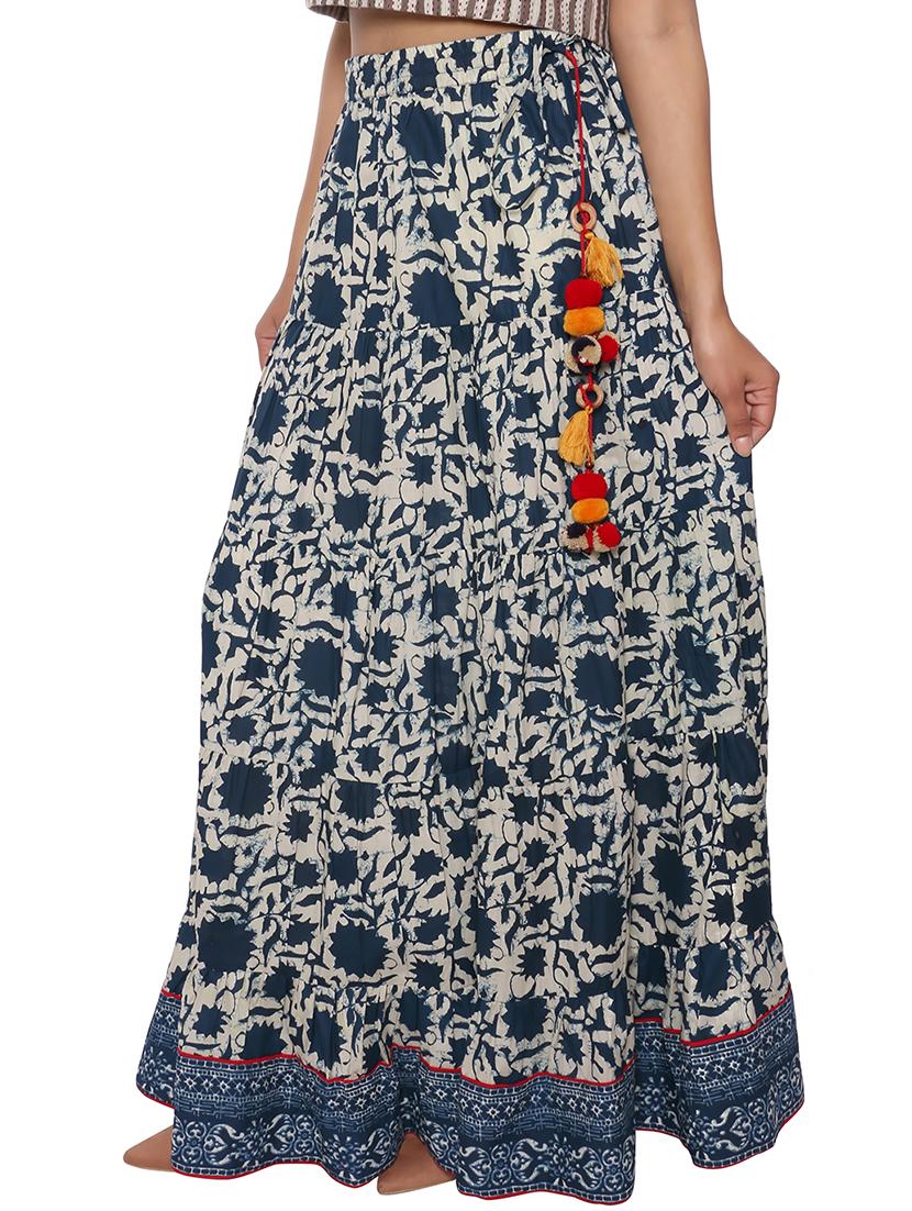 drawstring waist flared skirt - 15952568 - Zoom Image - 2