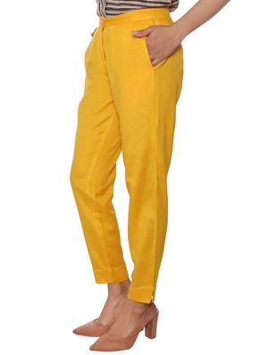 elasticated waist flat front trouser - 15952569 - Standard Image - 2