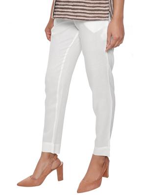 elasticated waist flat front trouser - 15952571 - Standard Image - 2