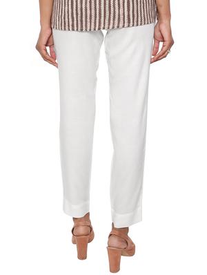 elasticated waist flat front trouser - 15952571 - Standard Image - 3