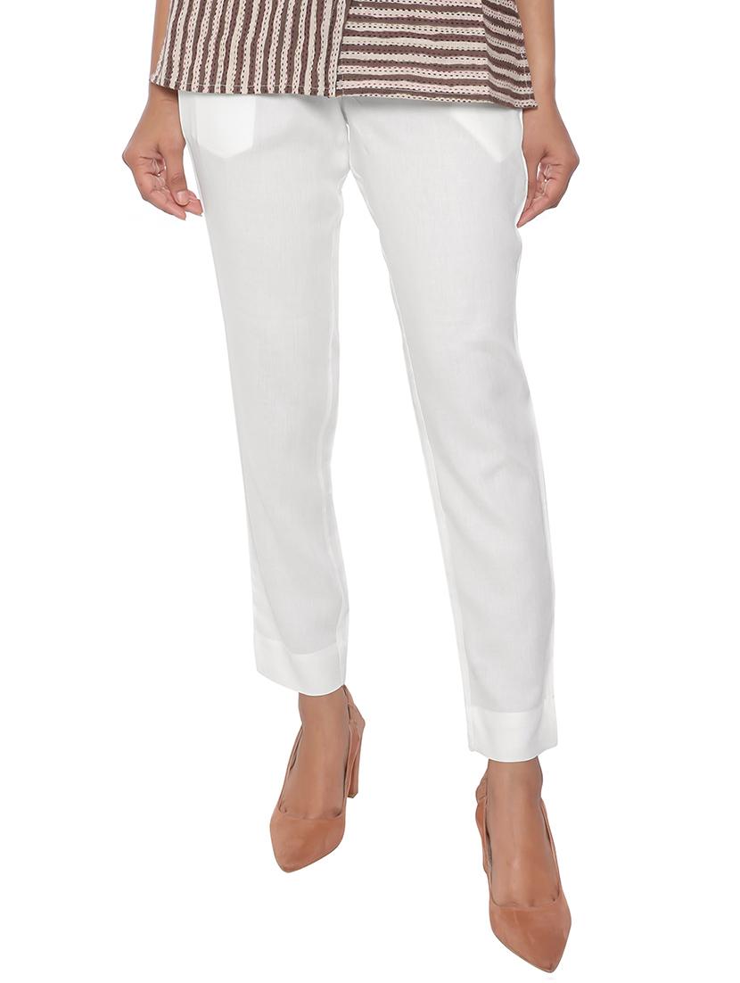 elasticated waist flat front trouser - 15952571 - Zoom Image - 1