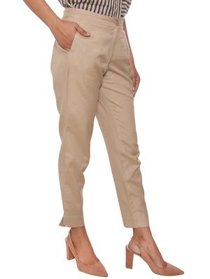 elasticated waist flat front trouser - 15952572 - Standard Image - 2