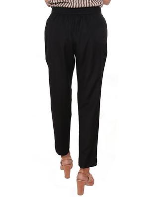 elasticated waist flat front trouser - 15952573 - Standard Image - 3
