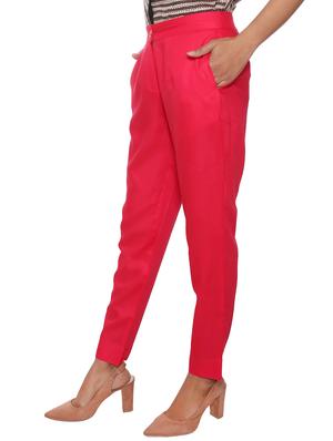 elasticated waist flat front trouser - 15952575 - Standard Image - 2