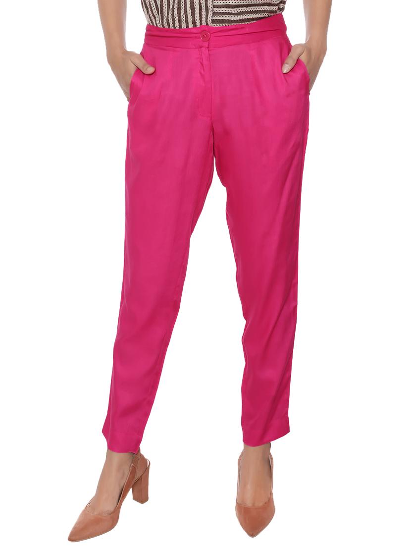 elasticated waist flat front trouser - 15952576 - Zoom Image - 1