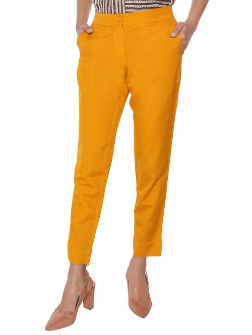 elasticated waist flat front trouser - 15952577 - Standard Image - 1