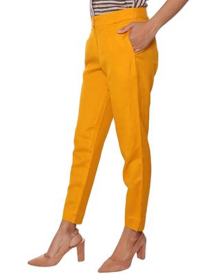 elasticated waist flat front trouser - 15952577 - Standard Image - 2